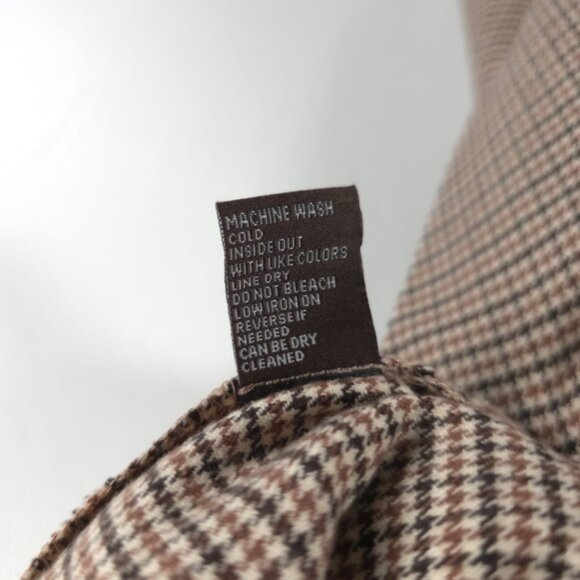 NWT J. McLaughlin MADDIE Pleated Plaid Skirt TAUPE/BROWN/BLACK HOUNDSTOOTH Sz 6 - Picture 9 of 10